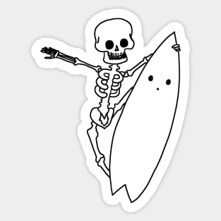 Skull Surfer Sticker